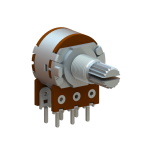 16mm Dual Units Rotary Potentiometers - Metal Shaft